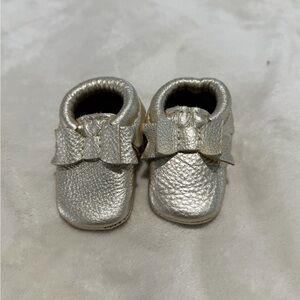 Freshly Picked Metallic Baby Moccasins